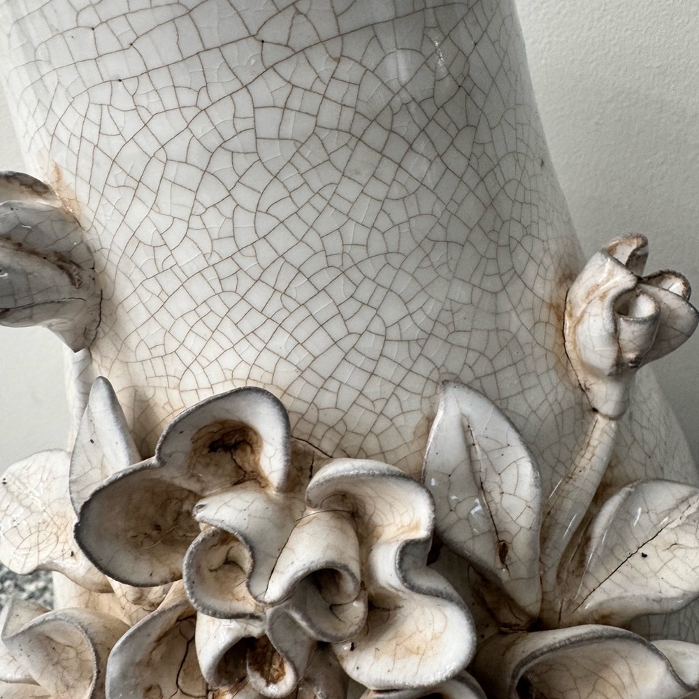 Luxury Bloom 12 1/4" Tall Ceramic Vase - Picture 4 of 13